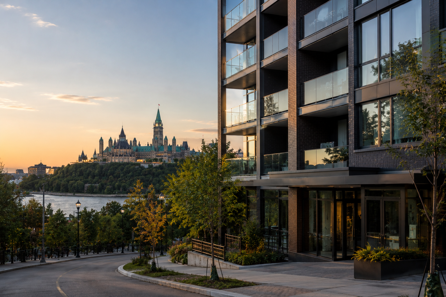 Parliament Hill and Ottawa condominium